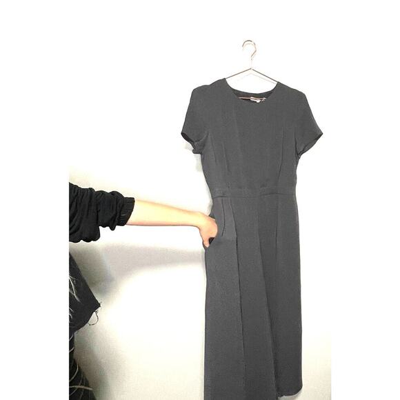 Naked Zebra Gray Wide Legged Ruched Waist Short Sleeved Jumpsuit size Large NWT - Picture 4 of 11